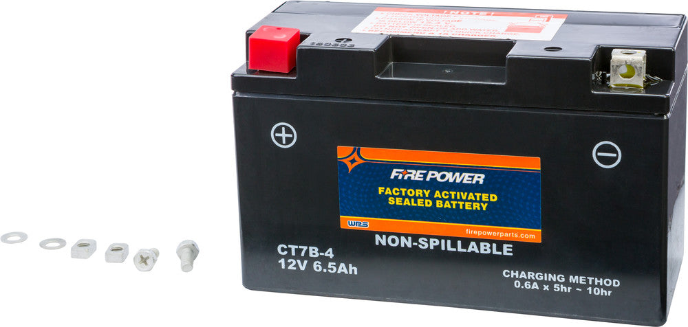 Fire Power Battery CT7B-4 Sealed Factory Activated - Ducati/Kawasaki/Yamaha+
