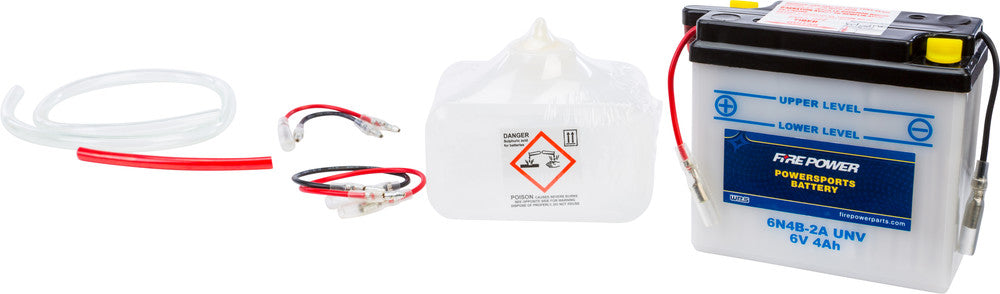 Fire Power Battery W/Acid 6N4B-2A UNV 6V - Kawasaki/Suzuki/Yamaha
