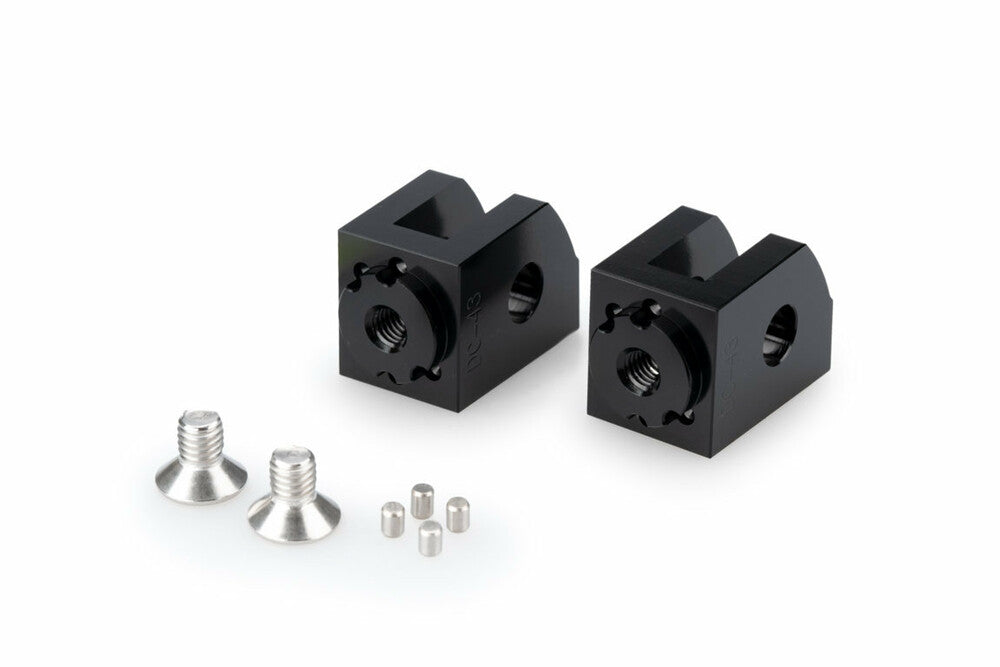 PUIG FOOTPEG ADAPTOR RIDER ADJUSTABLE BLACK YAM