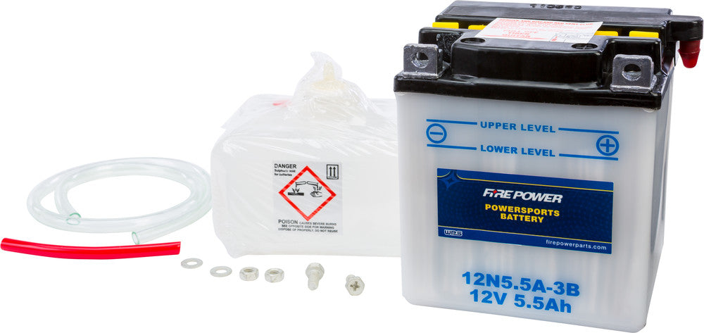 Fire Power Battery w/Acid 12N5.5A-3B 12V - Yamaha