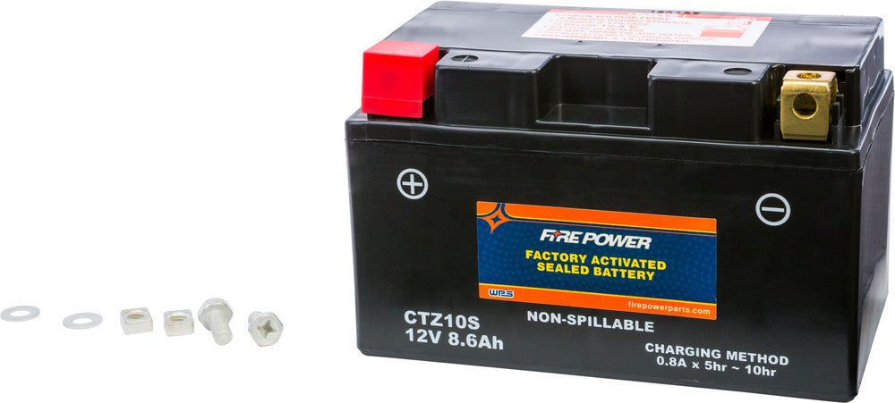 Fire Power Battery CTZ10S Sealed Factory Activated - Aprilia/BMW/KTM/Yamaha