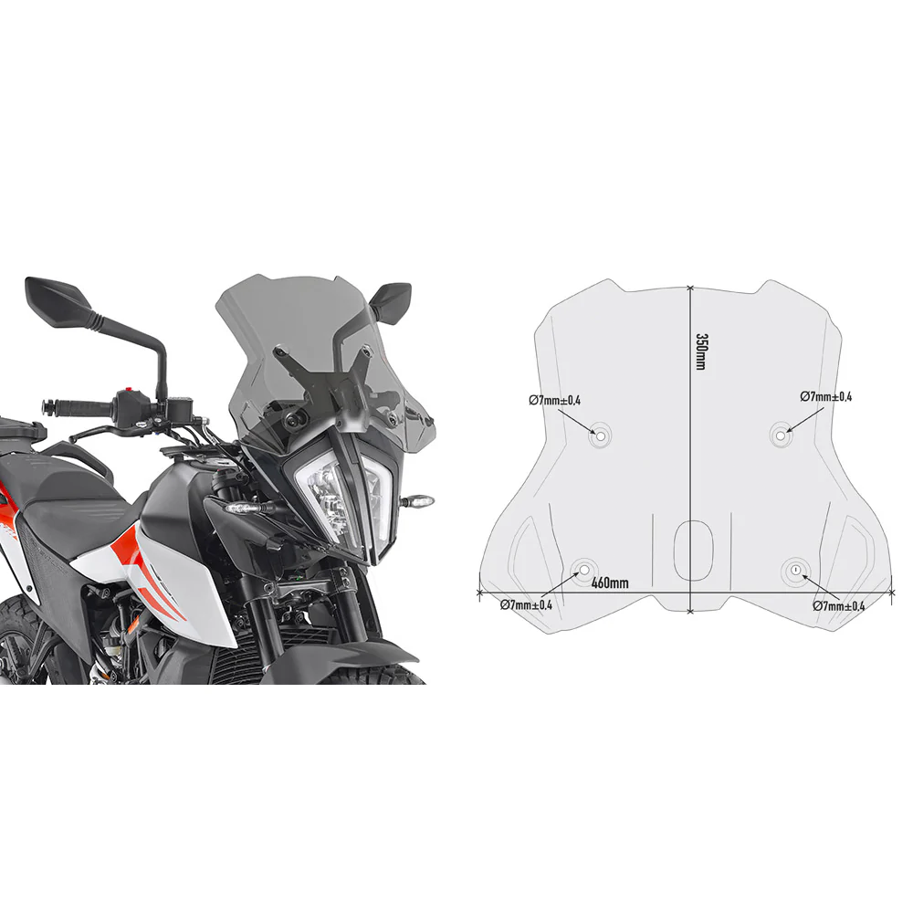 GIVI WINDSHIELD SPECIFIC SMOKE KTM