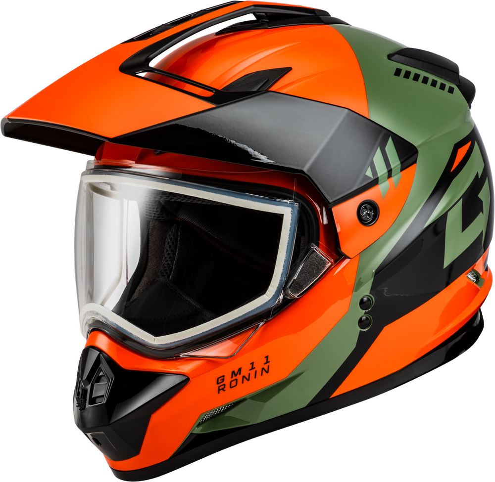 GM-11S RONIN SNOW HELMET ORANGE/GREEN/BLACK