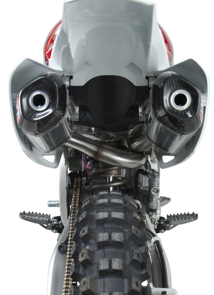 RS-9 HEADER/CANISTER/END CAP EXHAUST DUAL SLIP-ON SS-AL-CF