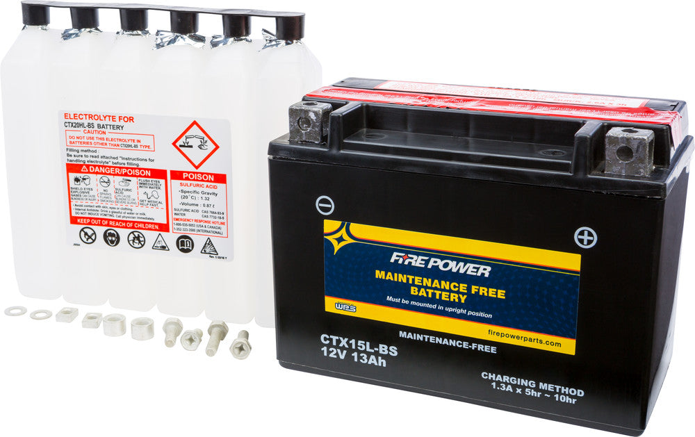 Fire Power Battery CTX15L-BS Maintenance Free - Moto Guzzi/Ski-Doo