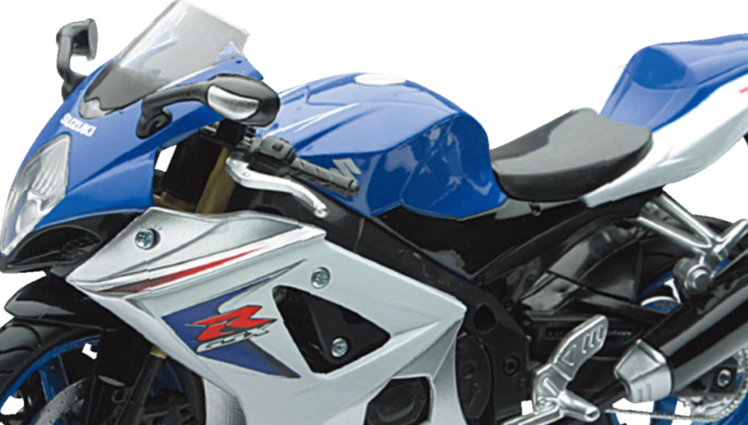 Suzuki GSX-R1000 Sport Bike - 1:12 Scale - Blue/Silver