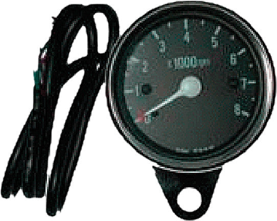 HARDDRIVE MINI 8000 RPM TACHOMETER BLACK FACE