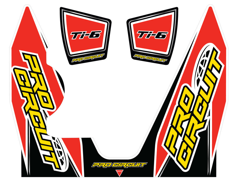 PRO CIRCUIT TI-6 WRAP/END CAP DECAL YZ450F REPLACEMENT MUFFLER STICKERS