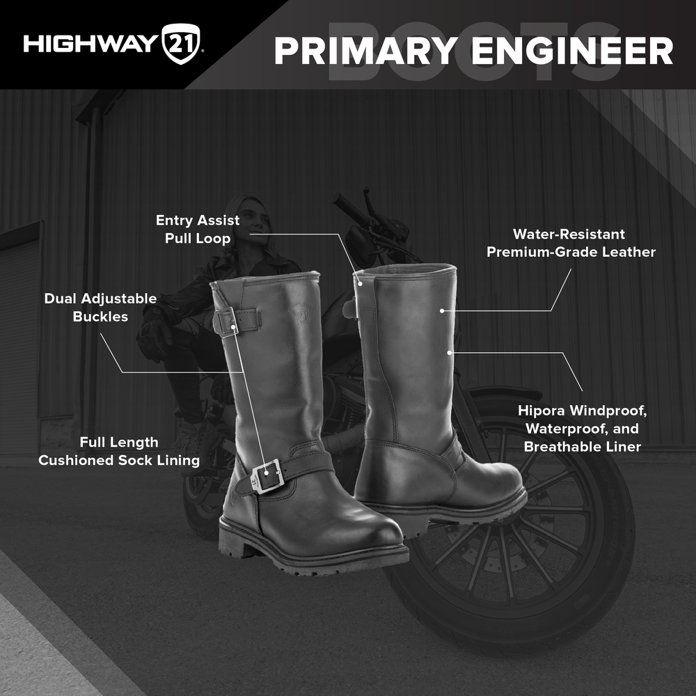 Highway 21 Primary Engineer Short Black Boots