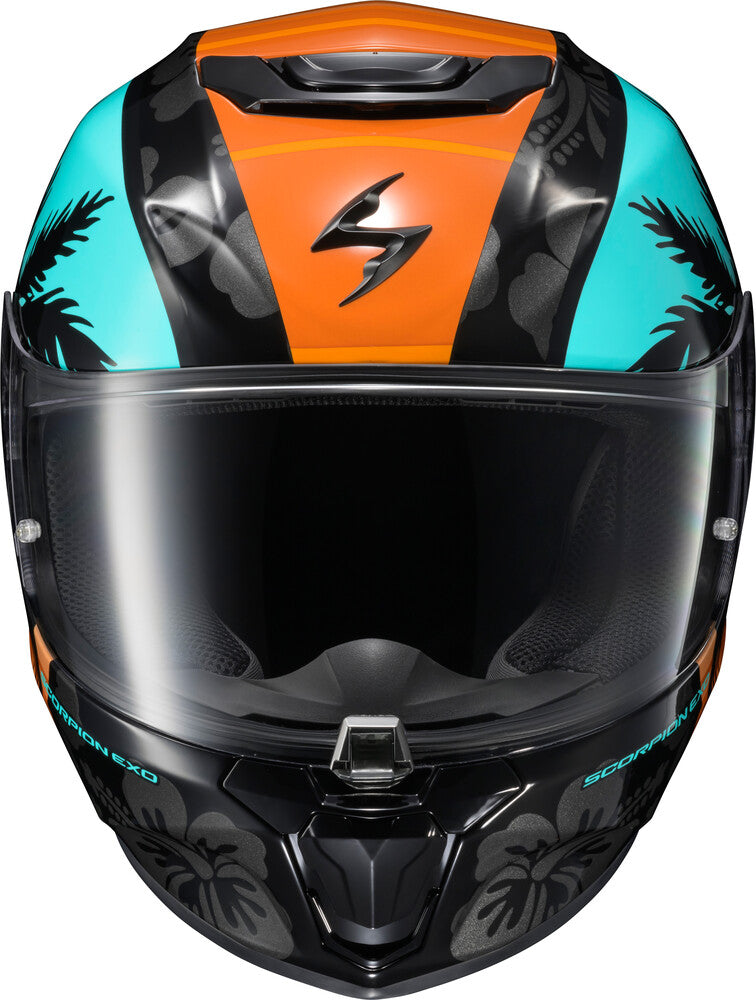 EXO-R330 FULL-FACE HELMET TUBBS LIGHT BLUE/ORANGE SM