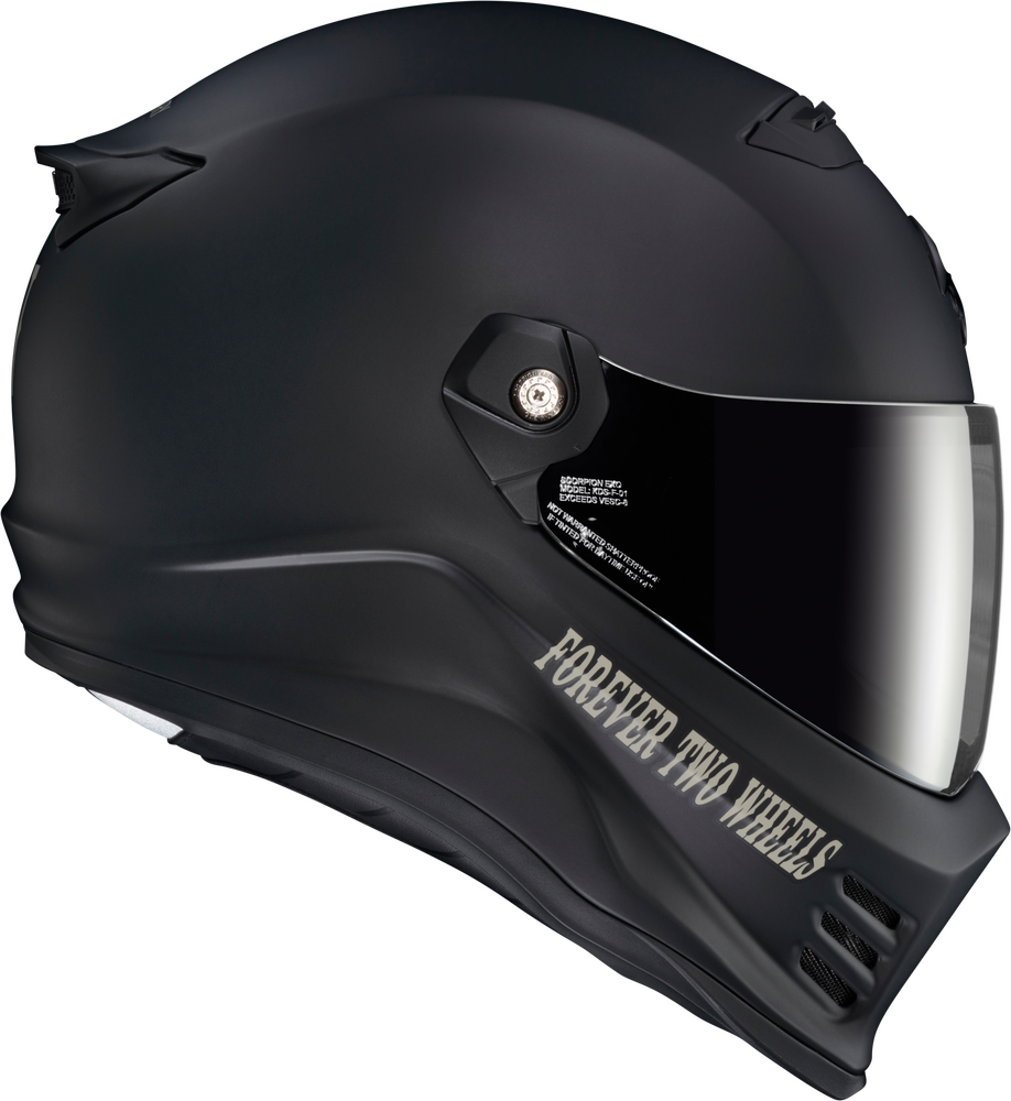 COVERT FX FULL FACE HELMET VTWIN VISIONARY MATTE BLACK