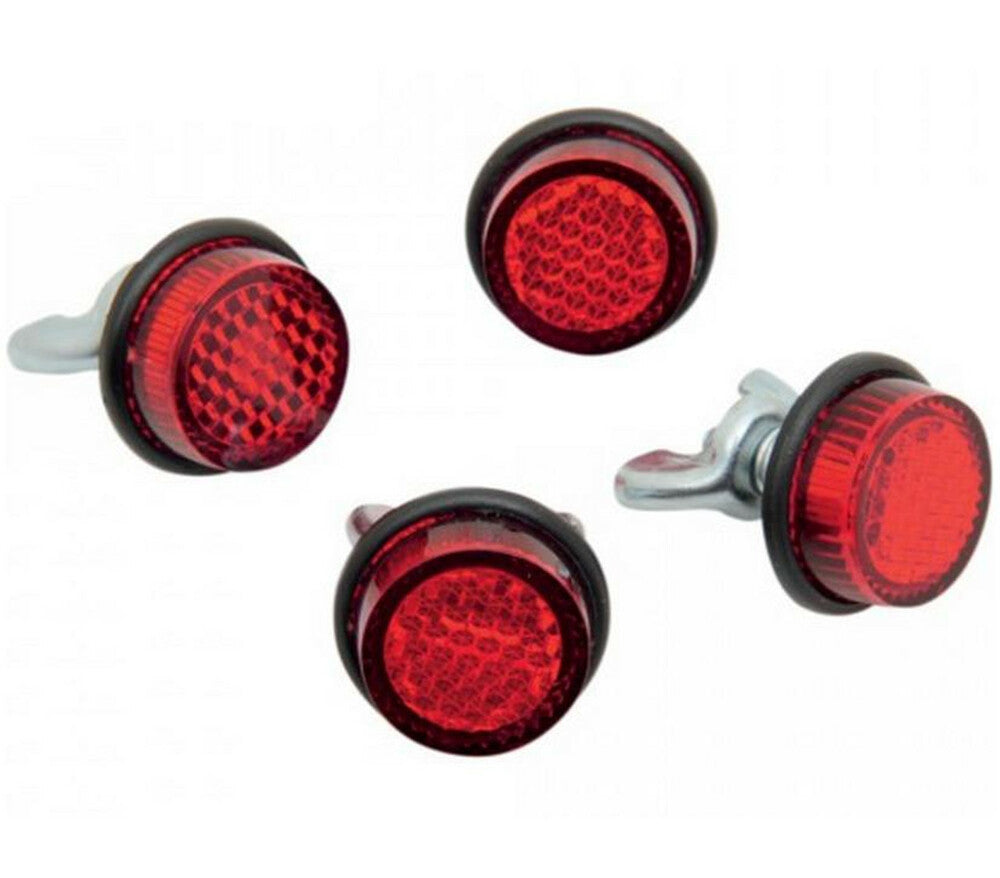 MINI-REFLECTORS RED 4/PK