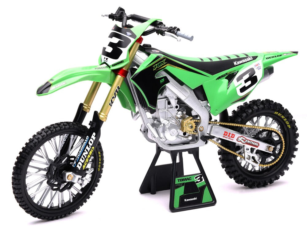 NEW-RAY 1:6 SCALE FACTORY KAWASAKI ELI TOMAC #3 BONUS #1 STICKER