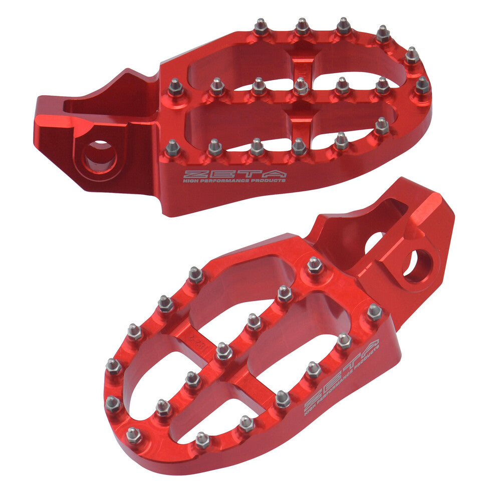 DRC ALUMINUM FOOTPEGS RED GAS/HUSQ/KTM