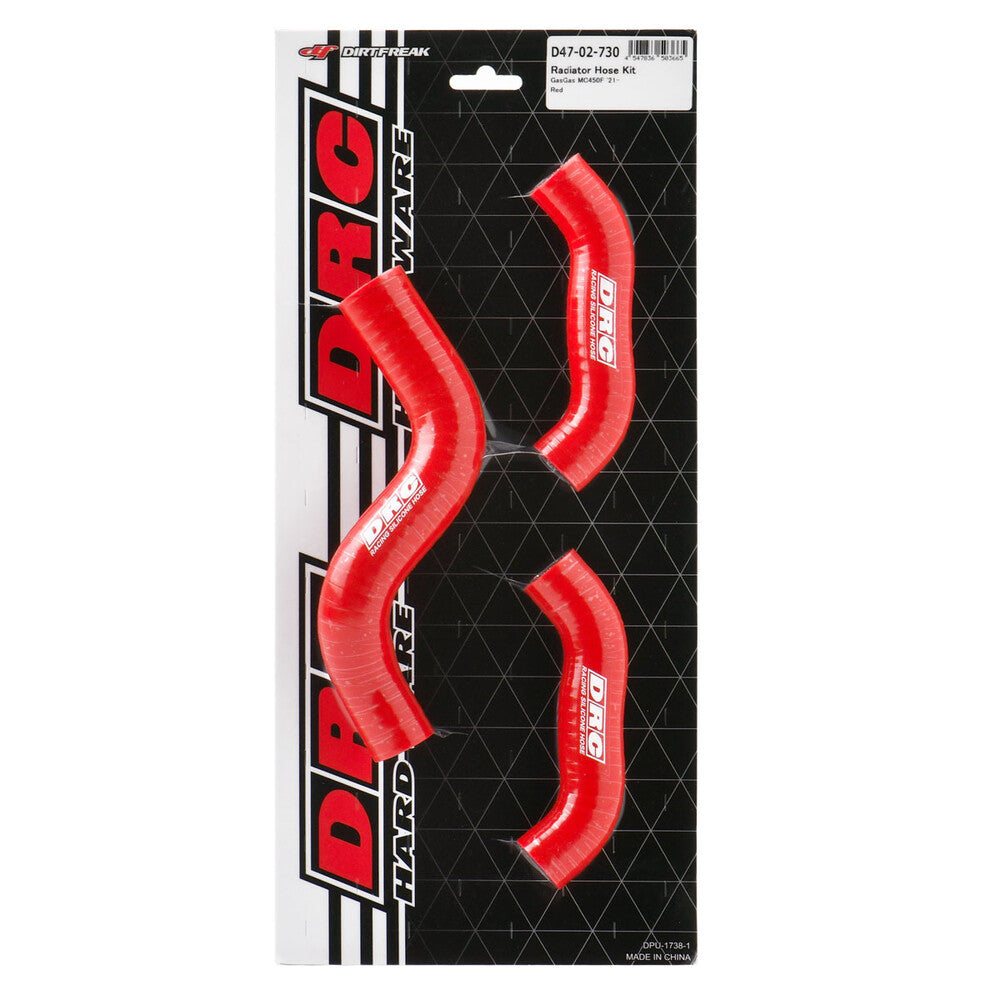DRC RADIATOR HOSE KIT GAS-GAS RED