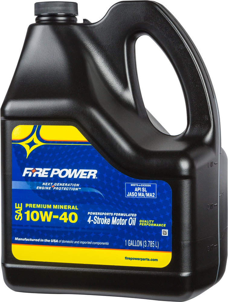 FIRE POWER MINERAL OIL 10W40 4T 1 GAL (4/CASE SOLD EA)