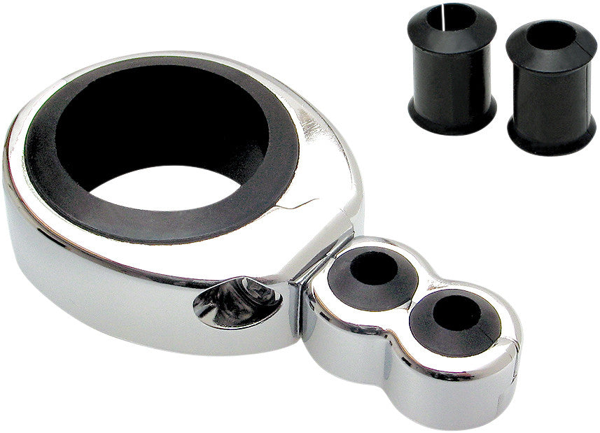MOTION PRO CABLE CLAMP 1 1/4"-1 1/2" DUAL THR/CLU CHROME