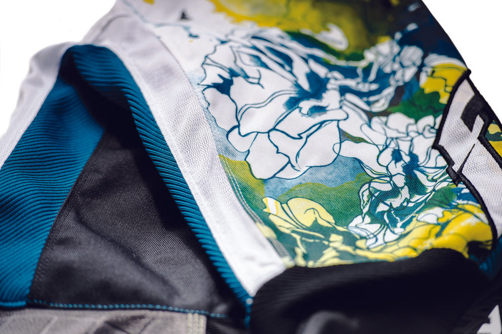 FLY RACING KINETIC WOMEN'S RACE PANT TEAL/YELLOW SZ 5/6