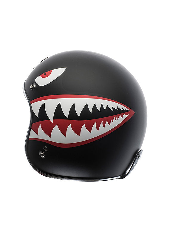TORC T-50 3/4 FLYING TIGER BLACK HELMET