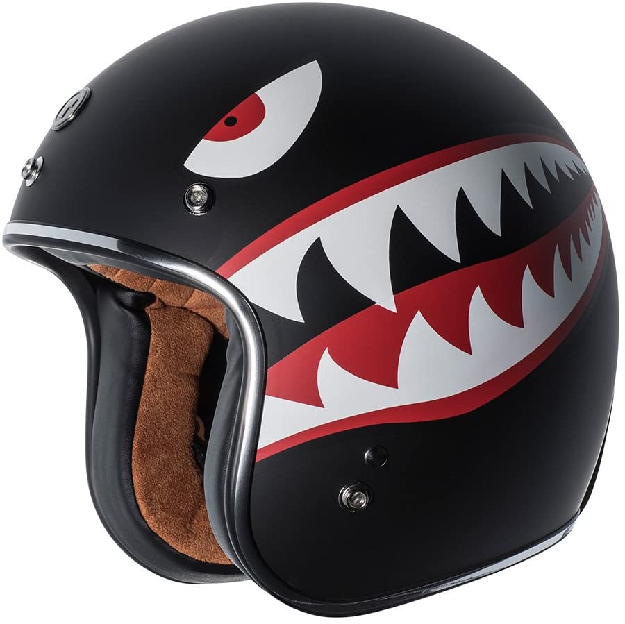 TORC T-50 3/4 FLYING TIGER BLACK HELMET