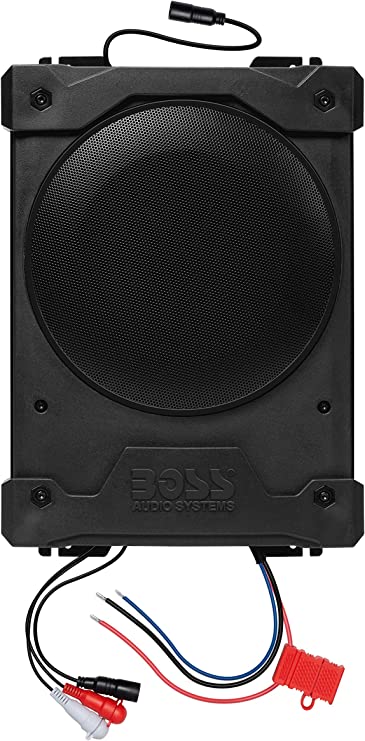 BOSS AUDIO POWERED UNDER SEAT 8" SUB AMPLIFIED AND WEATHERPROOF