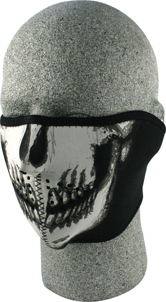 ZAN HALF FACE MASK GLOW-IN-THE-DARK SKULL