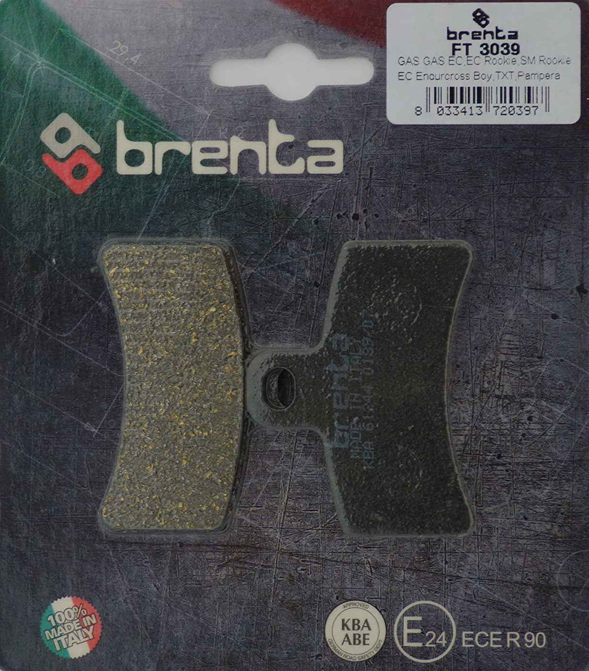 Brenta Pastillas freno organiche Moto para gas gas EC 50 Boy, EC 50 Rookie