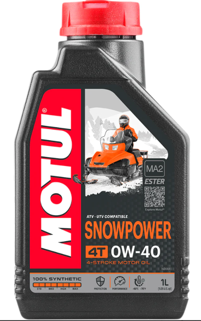 MOTUL SNOWPOWER 4T SYN ENGINE OIL 0W40 1 LTR 12/CASE