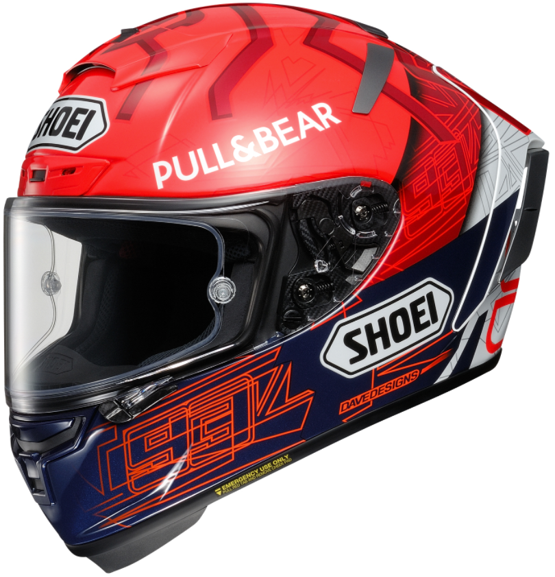 SHOEI X-14 MARQUEZ 6 RED TC-1 HELMET – Performance Moto Parts