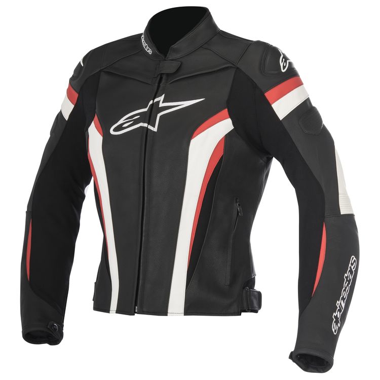 ALPINESTARS STELLA WOMAN GP PLUS R V2 LEATHER BLACK/WHITE/RED JACKET