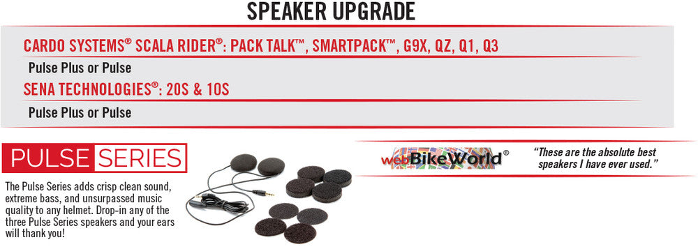 UCLEAR PULSE WIRED DROP-IN HELMET SPEAKER W/3.5MM JACK