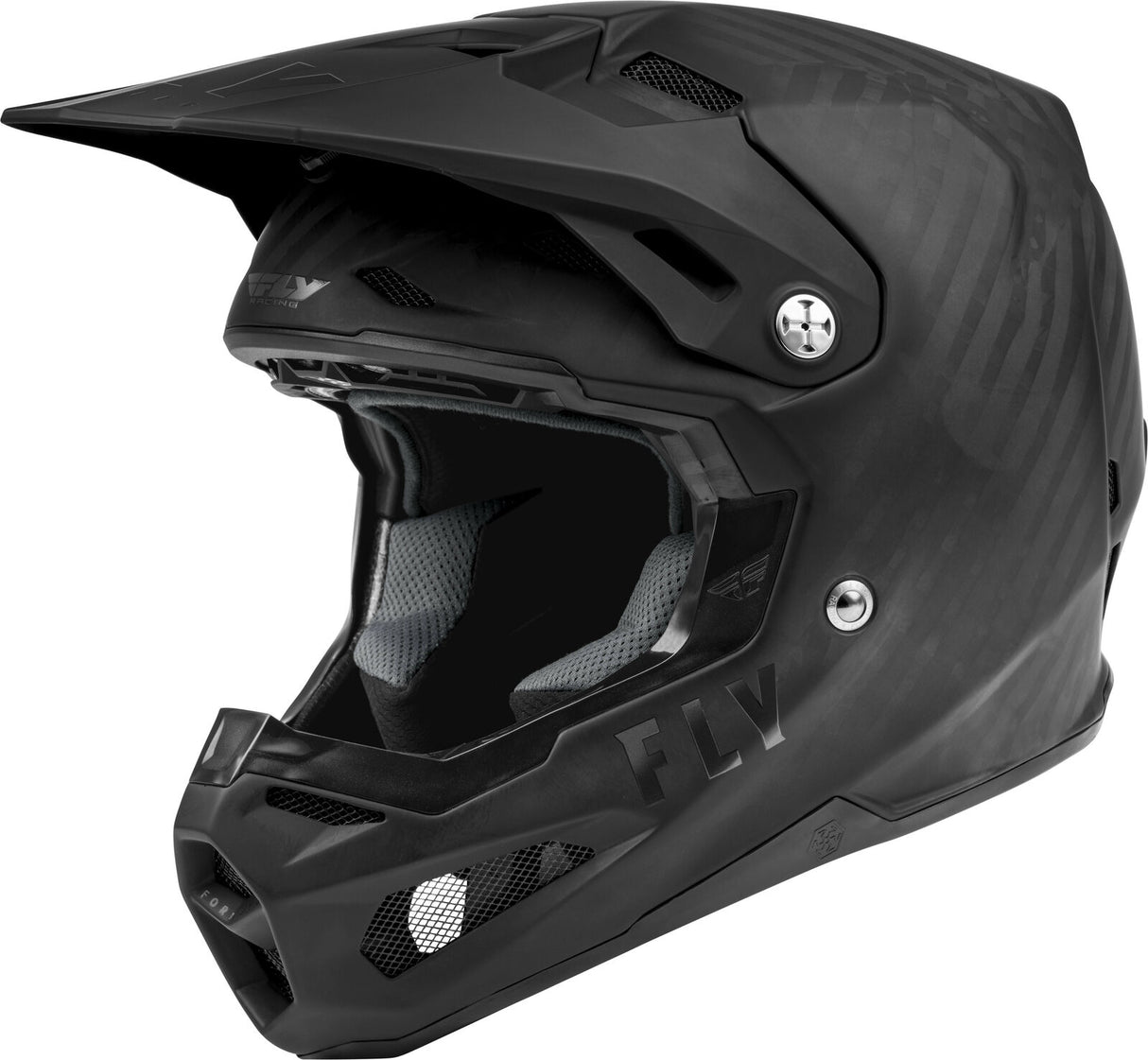FLY RACING FORMULA CARBON SOLID HELMET MATTE BLACK CARBON