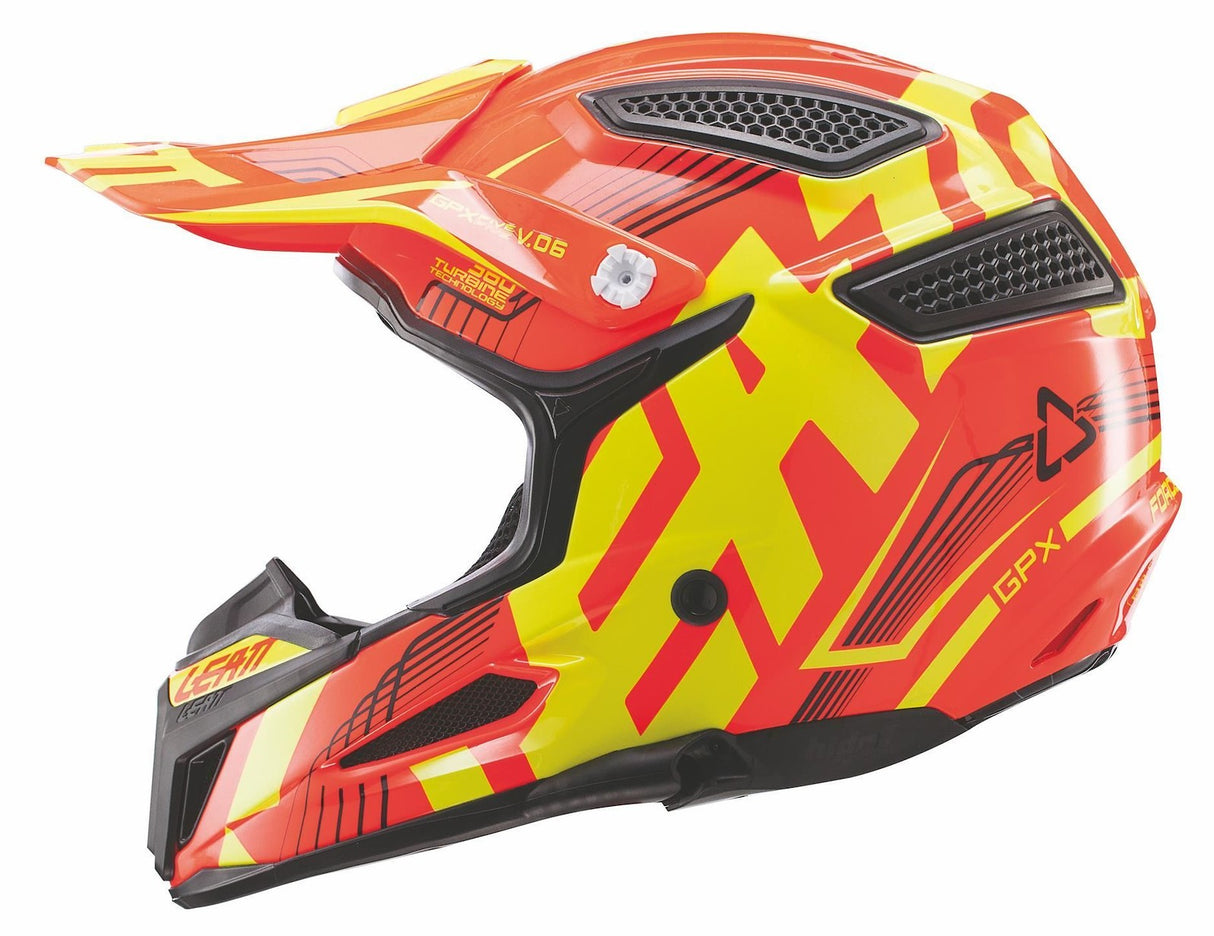 LEATT GPX 5.5 YOUTH V06 ORANGE/YELLOW 51-52CM HELMET