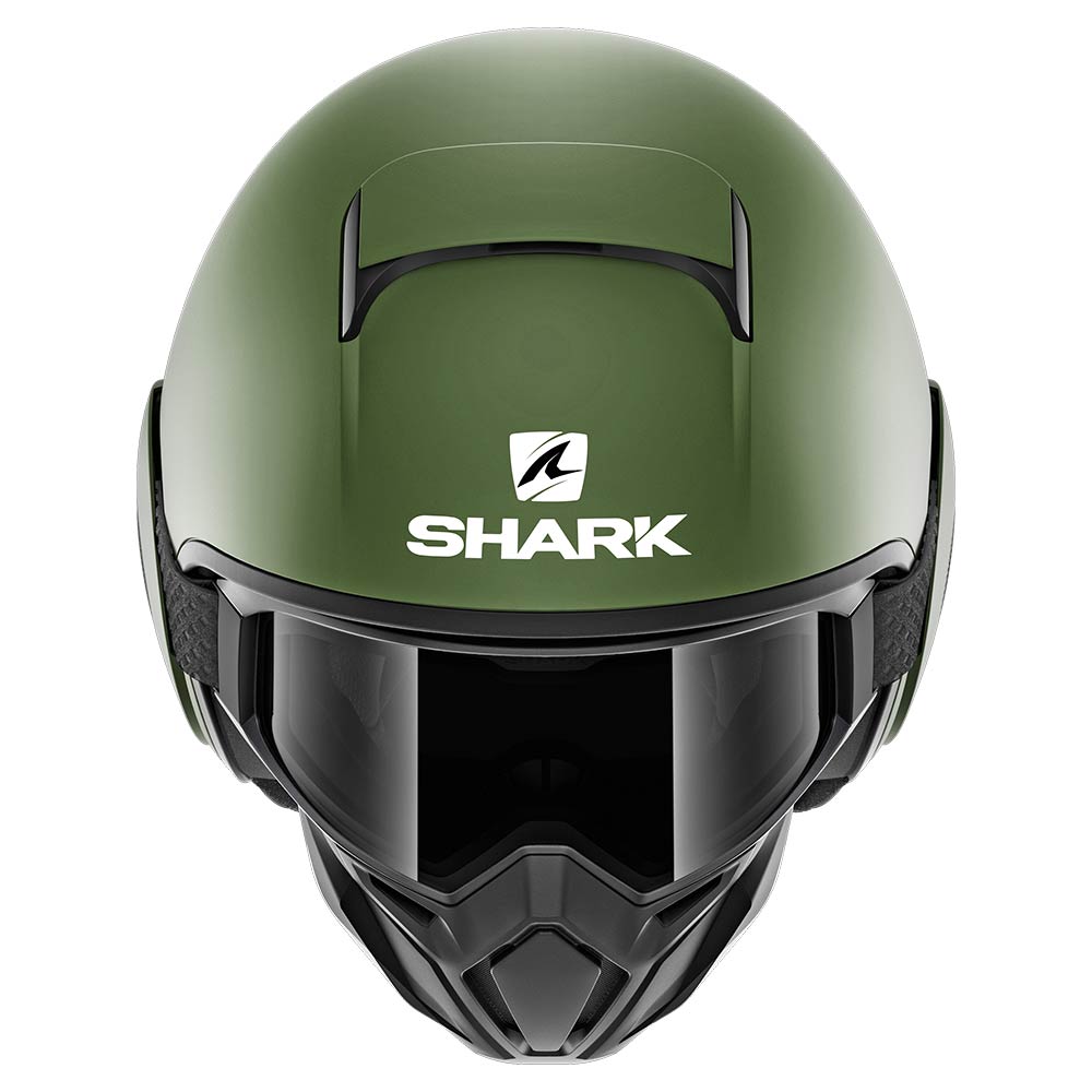 SHARK STREET DRAK 3/4 JET MATTE GREEN HELMET