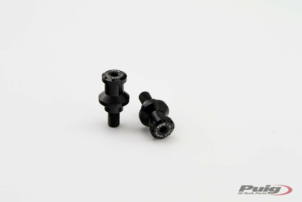 PUIG SWINGARM SPOOLS HI-TECH 10MM BLACK 2/PK