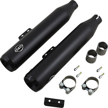 S&S Cycle Grand National Slip-On Mufflers - Black