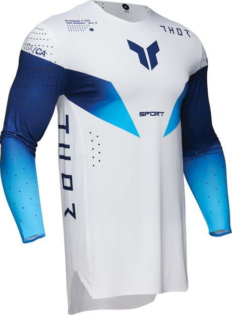 SPORTMODE Strike Jersey — White/Blue/Navy