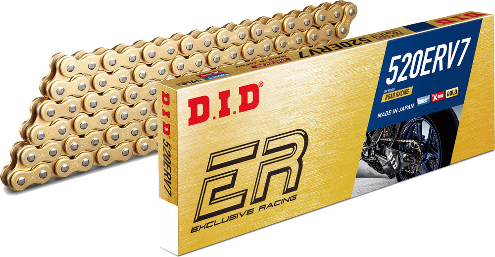 D.I.D CHAIN 520ERV7 114L GOLD/GOLD