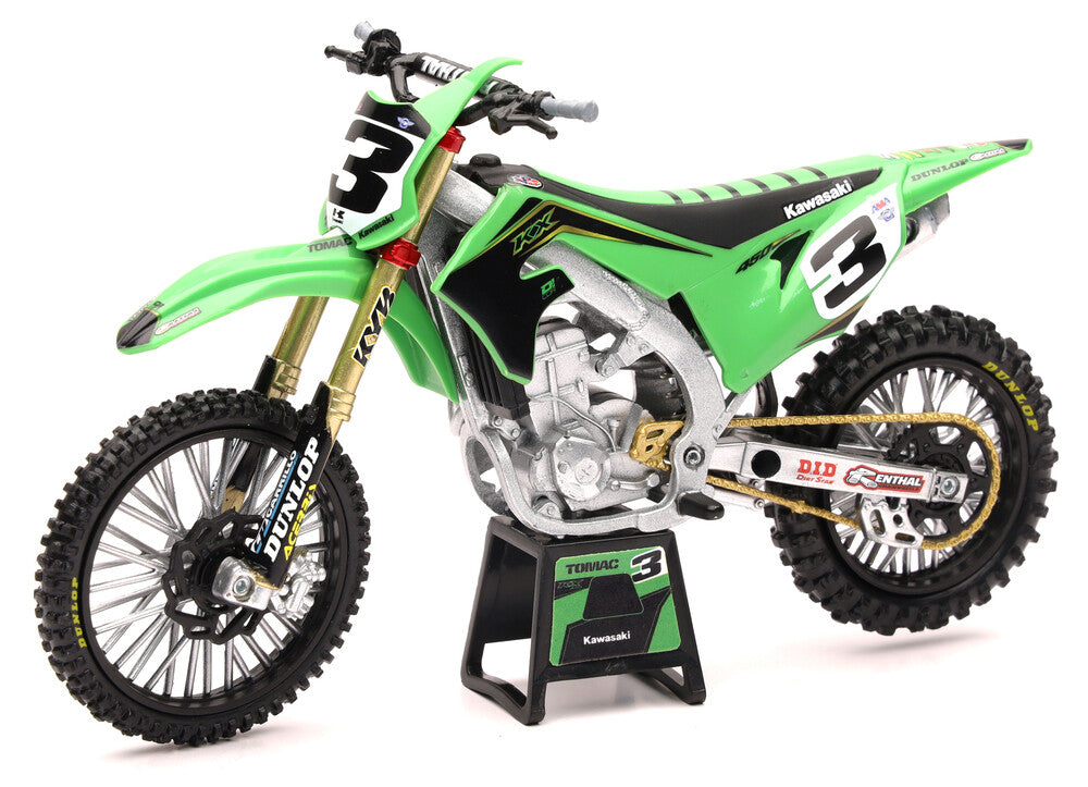 NEW-RAY 1:12 SCALE FACTORY KAWASAKI ELI TOMAC #3 BONUS #1 STICKER