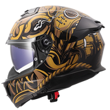 LS2 SAMURAI - GLOSS BLACK/GOLD - Stream II Helmet