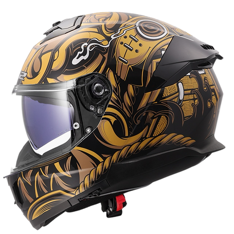 LS2 SAMURAI - GLOSS BLACK/GOLD - Stream II Helmet