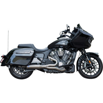 S&S Cycle 2-into-1 Qualifier Exhaust System - Race Only - Brushed - Stainless Steel