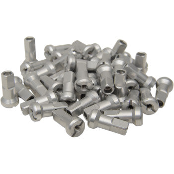 Moose Offroad MX1 Billet Spoke Nipples - Silver - 9 Gauge - Set