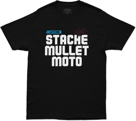 DBK Stache Mullet Moto Black T-Shirt