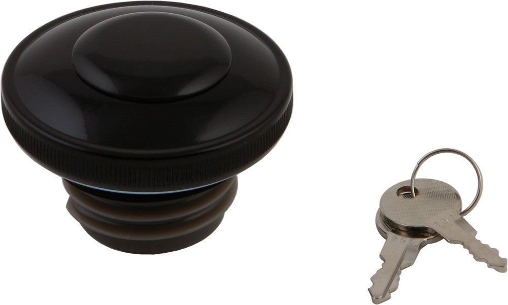 HARDDRIVE GAS CAP SCREW-IN W/LOCK&COVER VENTED BLACK