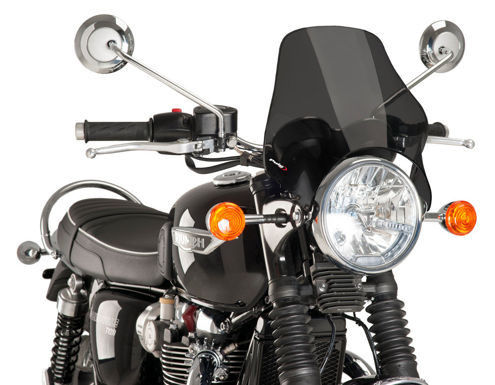 PUIG WINDSCREEN NAKED HEADLIGHT MOUNT DARK SMOKE