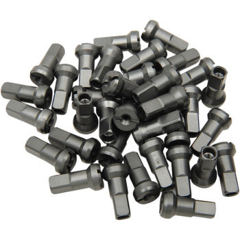 Moose Offroad MX1 Billet Spoke Nipples - Titanium Gray - 8 Gauge - Set