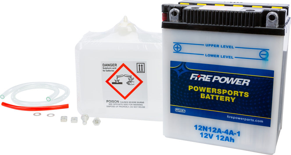 Fire Power Battery w/Acid 12N12A-4A-1 12V - Honda/Kawasaki/Yamaha
