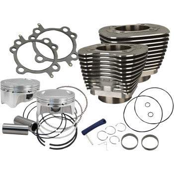 S&S Cycle Big Bore Cylinder Kit - Wrinkle Black - Twin Cam