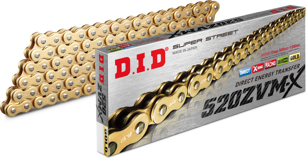 D.I.D SUPER STREET 520ZVMXG-160L X-RING CHAIN GOLD